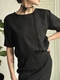 Блузка з коротким рукавом. колір чорний